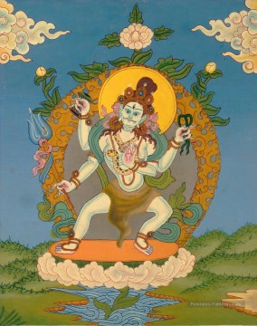 Danse Shiva tibétain thangka bouddhisme Peinture à l'huile